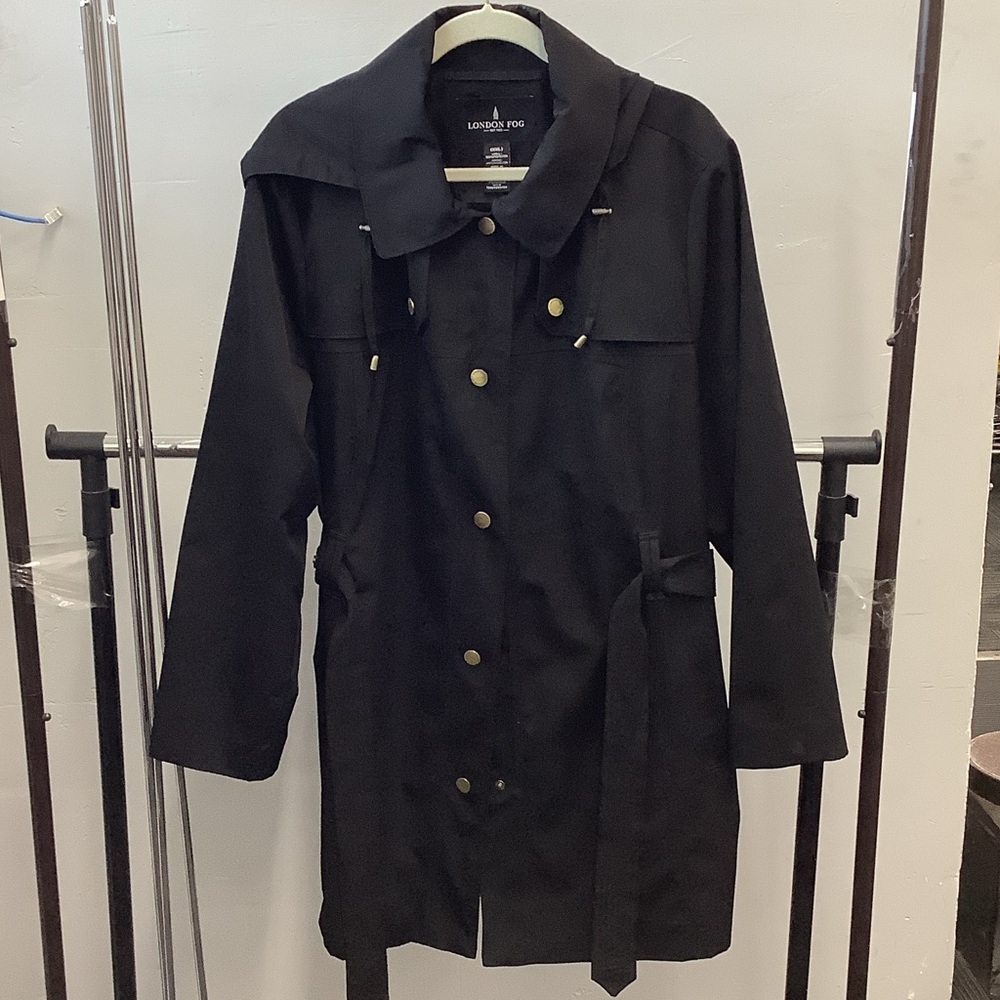 London Fog Women's Black Trench Coat